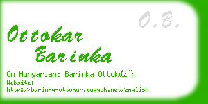 ottokar barinka business card